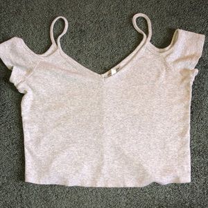 Cold shoulder Charlotte Russe crop top